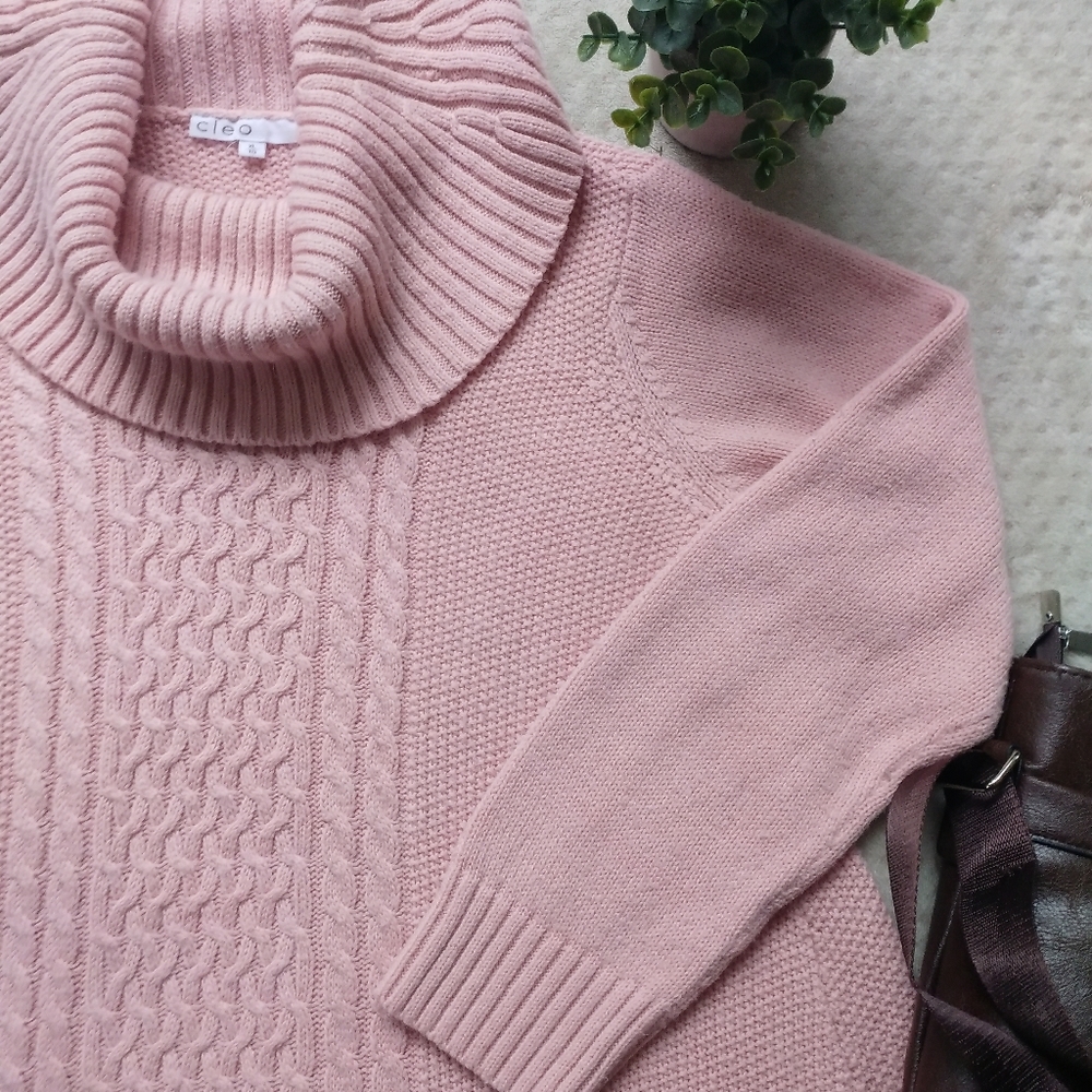 🌸Host Pick!🌸Cleo Pink Turtleneck Sweater - size XL